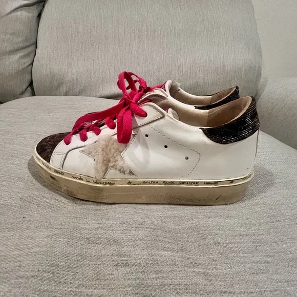 Golden Goose Fleece Lined Platform Sneakers - Picture 3 of 4